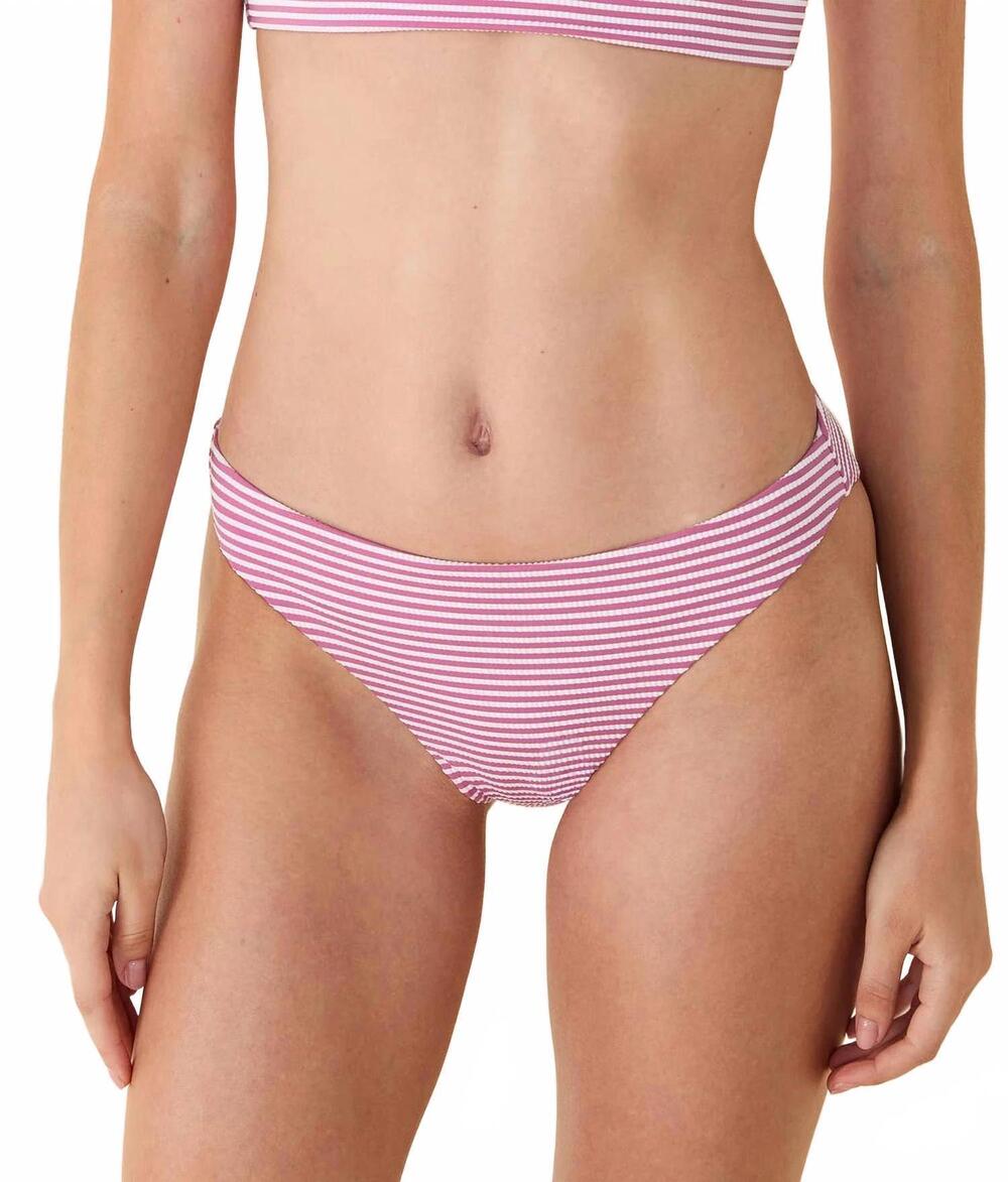 NEW ANDIE SWIM signature bikini bottom in bloom seersucker stripe